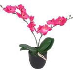 vidaXL Umelá rastlina, orchidea s kvetináčom 30 cm, červená