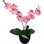 vidaXL Umelá rastlina, orchidea s kvetináčom 30 cm, ružová