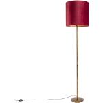 Stojace lampy Qazqa červenej farby vo vintage štýle z ocele stmievateľné v zľave kompatibilné s E27 