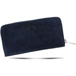 Dámske Kožené peňaženky tmavo modrej farby v minimalistickom štýle v zľave 