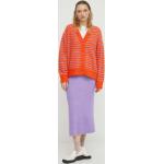Dámske Midi sukne American Vintage fialovej farby vo vintage štýle s dĺžkou: Pod kolená 