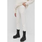 Dámske Designer Športové nohavice Karl Lagerfeld béžovej farby s jednofarebným vzorom z vlny 