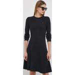 Dámske Pletené šaty Tommy Hilfiger čiernej farby z vlny vo veľkosti XS 