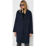 Dámske Designer Zimné kabáty HUGO BOSS BOSS tmavo modrej farby Oversize 