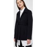 Dámske Designer Zimné kabáty Calvin Klein čiernej farby z vlny vo veľkosti L 