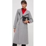 Dámske Designer Zimné kabáty DKNY sivej farby z viskózy vo veľkosti XS 