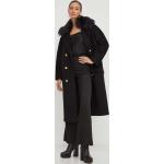 Dámske Zimné kabáty elisabetta franchi čiernej farby z vlny Oversize v zľave 