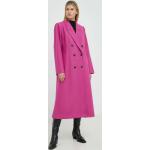 Dámske Zimné kabáty Gestuz ružovej farby z viskózy vo veľkosti S 