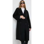 Dámske Designer Zimné kabáty Karl Lagerfeld čiernej farby z vlny vo veľkosti M 
