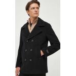 Pánske Zimné kabáty Liu Jo čiernej farby z vlny vo veľkosti XL 