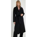 Dámske Zimné kabáty LIVIANA CONTI čiernej farby z vlny Oversize 