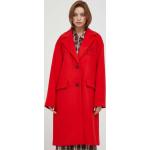 Dámske Zimné kabáty Tommy Hilfiger červenej farby z polyesteru Oversize 