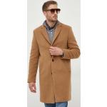 Pánske Zimné kabáty Tommy Hilfiger hnedej farby z bavlny vo veľkosti XXL 