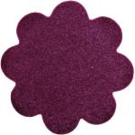Koberce fialovej farby s kvetinovým vzorom 