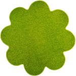 Koberce zelenej farby s kvetinovým vzorom 