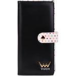 Dámske Kožené peňaženky Vuch Dark čiernej farby s bodkovaným vzorom z koženky 