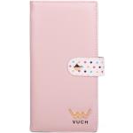Dámske Kožené peňaženky Vuch Ladiest ružovej farby s bodkovaným vzorom z koženky 