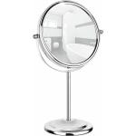 Okrúhle zrkadlá WENKO striebornej farby v elegantnom štýle zo skla zväčšovacie v zľave s priemerom 12 cm 