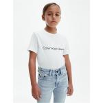 Dievčenské Designer Detské tričká s krátkym rukávom Calvin Klein Jeans BIO sivej farby do 8 rokov v zľave udržateľná móda 