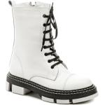 Dámske Členkové čižmy wild bielej farby vo veľkosti 38 na štandardné nohy šnurovacie na zimu 