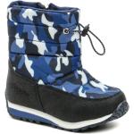 Chlapčenské Členkové topánky modrej farby zo syntetiky vo veľkosti 25 na štandardné nohy na zips na zimu 