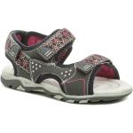 Dievčenské Kožené sandále sivej farby z koženky vo veľkosti 31 na štandardné nohy na leto 