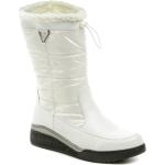 Dievčenské Členkové čižmy bielej farby zo syntetiky na štandardné nohy na zips na zimu 