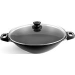 Panvice wok bielej farby z hliníka vhodné do trúby s priemerom 36 cm 