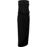 Dámske Dlhé šaty čiernej farby v streetwear štýle z viskózy vo veľkosti 5 XL s dĺžkou: Maxi asymetrické v zľave 