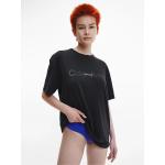 Dámske Designer Tričká s krátkym rukávom Calvin Klein Underwear čiernej farby z polyesteru vo veľkosti XS s krátkymi rukávmi v zľave udržateľná móda 