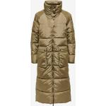 Dámske Zimné kabáty ONLY Nora hnedej farby s prešívaným vzorom z polyesteru v zľave 
