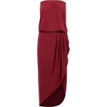 Dámske Dlhé šaty burgundskej farby v streetwear štýle z viskózy vo veľkosti 5 XL s dĺžkou: Maxi asymetrické v zľave 