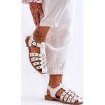 Dámske Kožené sandále kesi sivej farby v elegantnom štýle vo veľkosti 40 s prackou protišmykové v zľave na leto 