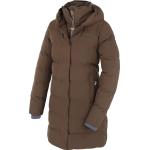 Dámske Zimné kabáty HUSKY Priedušní hnedej farby s prešívaným vzorom z hardshell Kapucňa 