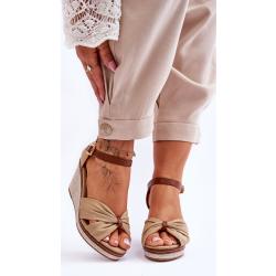 Women's wedge sandals beige Daphne