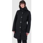 Dámske Jarné kabáty woox čiernej farby vo veľkosti M na gombíky v zľave 