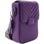 Dámske Elegantné kabelky mahel fialovej farby v elegantnom štýle z polyuretánu 