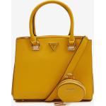 Yellow Ladies Handbag Guess Eco Alexie Girlfriend Satchel - Women