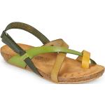 Dámske Kožené sandále zelenej farby vo veľkosti 41 na leto 
