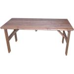 Záhradné stoly Rojaplast z dreva morený povrch 