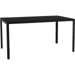 Záhradné stoly Kondela čiernej farby v elegantnom štýle z kovu pre 6 osôb 6 ks balenie v zľave 