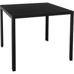 Záhradné stoly Kondela čiernej farby v elegantnom štýle z kovu pre 4 osoby 4 ks balenie v zľave 