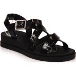 Zaxy W INT1714 black rubber Roman sandals 38