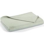 Prehozy na posteľ zelenej farby s jednofarebným vzorom z bavlny 240x260 v zľave 