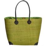 Plážové tašky zelenej farby v modernom štýle z bavlny v zľave 