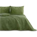 Prehozy na posteľ zelenej farby s jednofarebným vzorom z polyesteru 240x260 