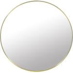 Okrúhle zrkadlá zlatej farby zo skla s priemerom 80 cm 