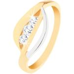 Zlaté prstene Šperky eshop zlatej farby zo zlata so zirkónom 62 lesklé s rýdzosťou zlata 9 karátov 