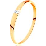 Zlaté prstene Šperky eshop zlatej farby v trblietavom štýle zo zlata s diamantom 56 
