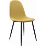 Jedálenské stoličky žltej farby v škandínávskom štýle z kovu 